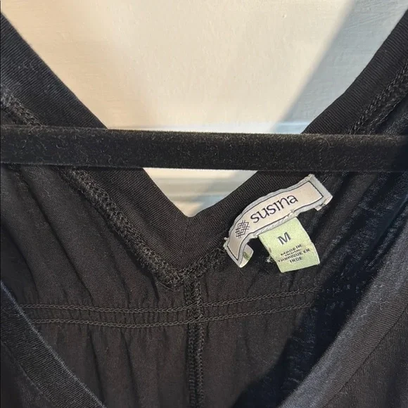 NWOT Susina Black Sleeveless Maxi Sundress - Picture 3 of 7